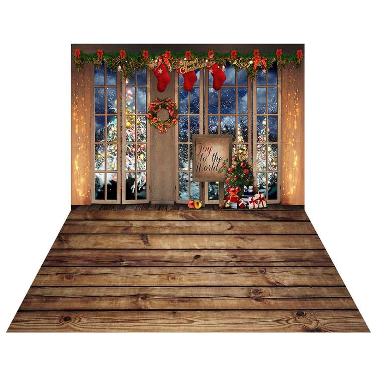 Avezano Indoor Christmas Decoration 2 pcs Christmas Set Backdrop-AVEZANO